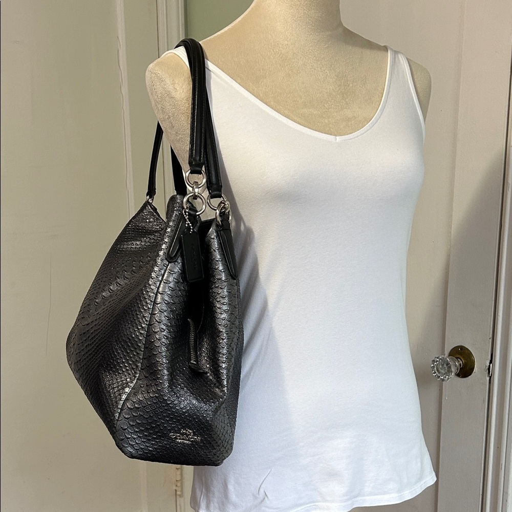 Coach Phoebe Textured Shoulder Bag - Picture 16 of 16